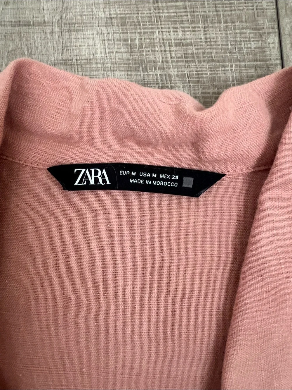 Zara Linen Blend Pink Jumpsuit Size Medium